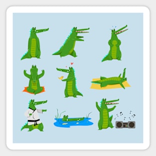 Alligator Cartoon Funny Magnet